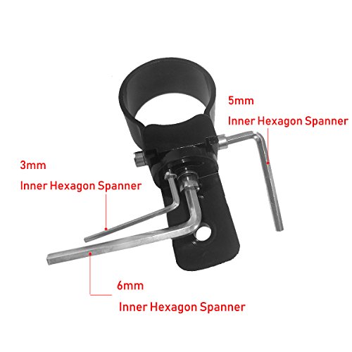 Heavy-Duty 180° Adjustable 2.0" Tubular Clamp Light Mounts For Offroad Led Light Bar Easy Positioning On Trucks & Commercial Vehicles, High-Grade Light Weight Aluminum, Black Sleek Finish, 2 Pcs Set #TOP2