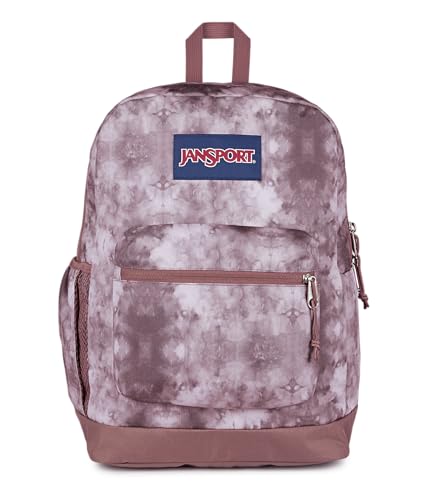 JanSport Mochila Cross Town Plus – Compartimento principal grande, bolso lateral para garrafa de água, capa acolchoada para laptop de 38 cm, Ice Dye, One Size, Mochila Cross Town Plus