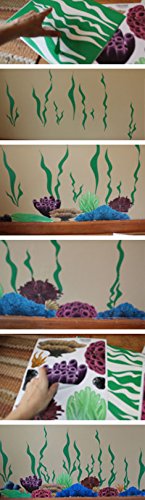 Coral Reef Wall Decals Underwater Ocean Kids Wall Decor Stickers, Under The Sea Girls Boys Toddler Teen Bedroom, Baby Nursery, Bathrooms, Living Room, Playroom (Coral Reef) #TOP7