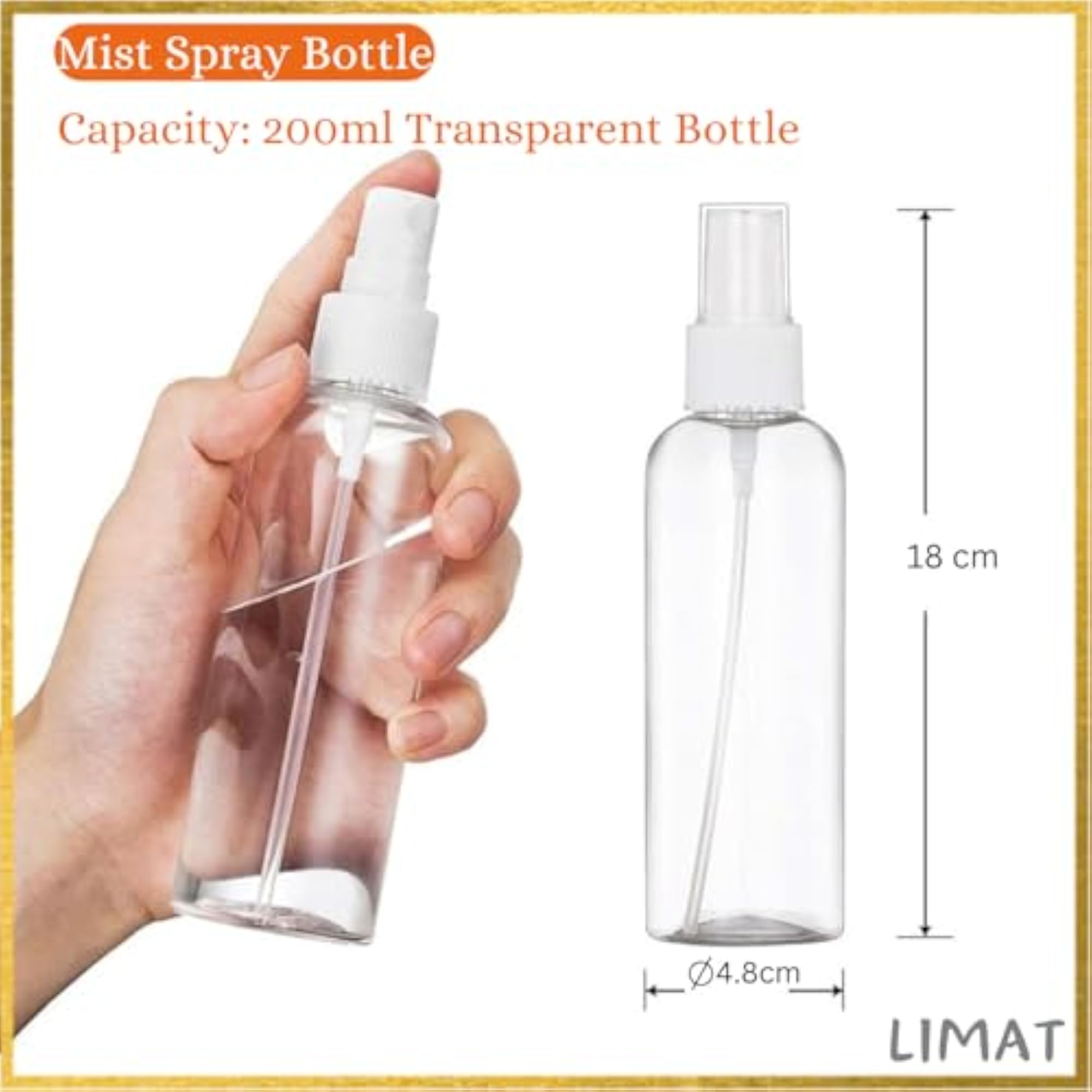 200ml Transparent Empty Plastic Bottle for Hair Application