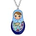Collier Émail Alliage Matryoshka Russe Poupée Collier Pendentif Collier Bande Dessinée Bijoux Ethniques Pour Femmes Filles Enfants Cadeau Accessoires