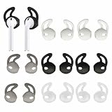 TICKLELY Inserti Auricolari in Silicone per Cuffie 8 Paia Gommini Auricolari compatibili AirPods 1/2 EarPods con Supporto Antiscivolo Cuscinetti Colorati Isolamento Acustico per Sport e Uso Quotidian