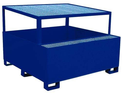 Cubeta pintado con soporte 1000l 1460x1460x1080mm