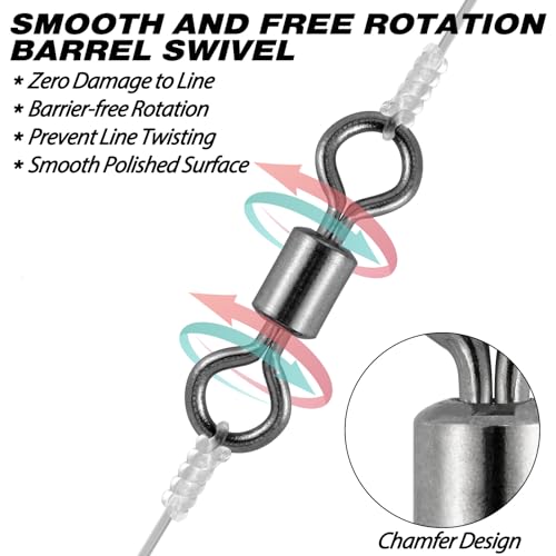Alwonder 50pcs Fishing Barrel Swivels - Image 4