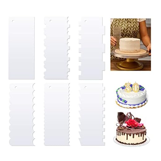 6 Piezas Raspador de Pastel de Acrílico,Profesional Peine de Alisar Pasteleria,Transparentes Raspador Crema Tartas, Cake Scraper para Cream Decoración de Bordes DIY 11 Tipos Tartas Suaves y Rayadas