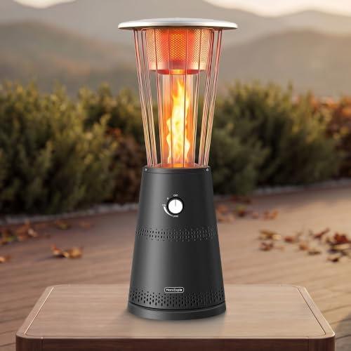 Mars Explo Tabletop Heater Patio Heater, 11,000 BTU Propane Patio Heater for Commercial, Balcony & Porch, Quartz Glass Tube, Portable Small Heater For Outdoor Use - Black