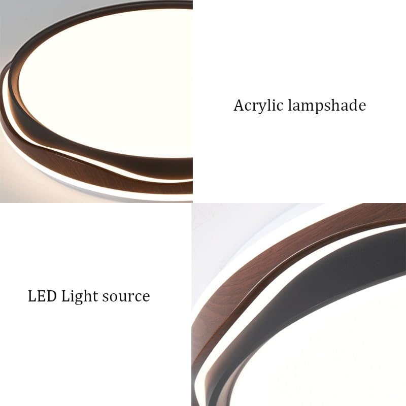Modern Simplicity Acrylic Round Bedroom Ceiling Lamps Modern Simple Flush Mount Lighting LED Light Source Three Color Dimmable for Living Room Dining Study Coffee Shop