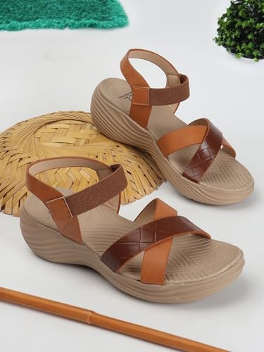 Image of Carlton London women's Lightweight Comfort Wedge Heel Slingback Sandals