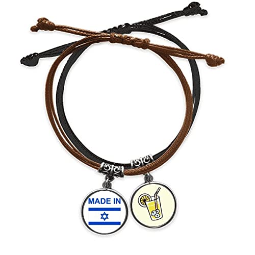 Bracelet l'amour en israël chaîne de main en cuir et corde tressée