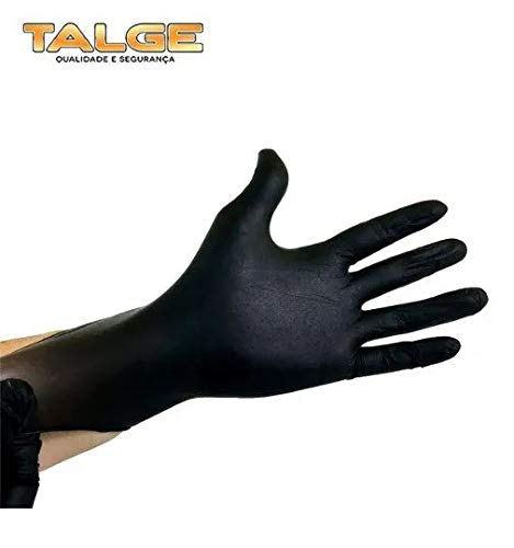 Talge Luva Nitrilica Preta P 100Un, Talge