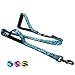 BAAPET 4-6 FT Adjustable Dog Leash 2 Padded Comfortable Traffic Handles (Blue)