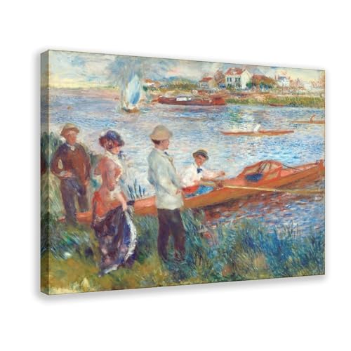 Impression sur toile Oarsmen at Chatou par Renoir | Déco murale salon 20x30 cm