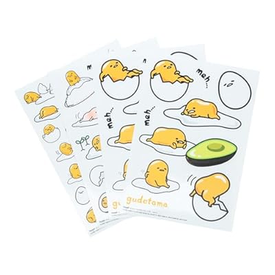 Gudetama Official Licensed Puffy Gadget Decals Includes 37 3D Anime Cartoon Lazy Egg Character, Gift and Accessory Decor | Paladone | Ya disponible en tu tienda friki favorita! En mundofriki.es!
