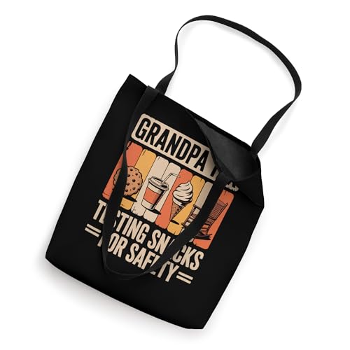 Vintage Grandpa Tax Testing Snacks For Safety Fast Food Tote Bag