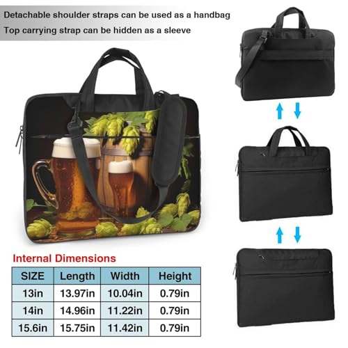 Maletín para laptop con diseño Beer and Hop Cones miniatura 4