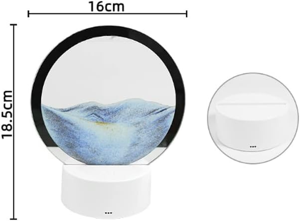 Miniatura 8 de TEDATATA Lámpara de mesa creativa de pintura de arena, Luz de pintura de arena movediza de lujo, Decoración de atmósfera pequeña luz de noche,