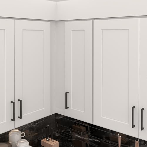 Image of Furinno Shaker Wall Blind Kitchen Cabinet, Ready to Assemble, 12 D x 27 W x 30 H, White