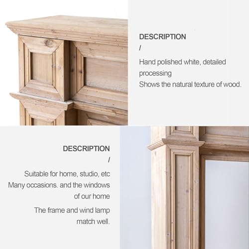 Image of Modern Simple Fireplace Surround, Wooden Home Decorative Cabinet Mantel Surround, Decorative Fireplace Shelf, Traditional Wood Console-Table, Rectangular Entryway Table,Brown,Small