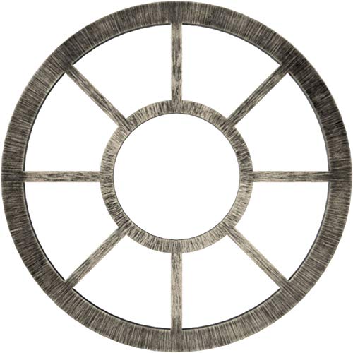 Ekena Millwork CMPP36GRAWS Grace Architectural Grade PVC Pierced, Antiqued Warm Silver Urethane Ceiling Medallions 36"OD x 13 1/8"ID x 1"P