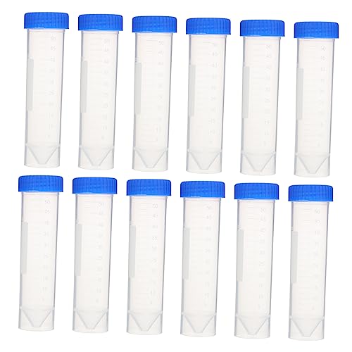 NAMOARLY 50pcs Conical Tubes Conical Tubes with Caps Centrifuge Test Tube Falcon Tubes Polypropylene Tube Small Tubes with Caps Centrifugal Tube Vials Plastic