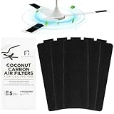 Ceiling Fan Filters for Blades - Easy-Stick, Non-Damaging Coconut Carbon Filters for Fan - Universal Fan Blade Air Purifier Pads for Common...