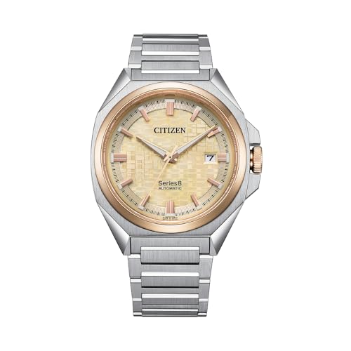 Citizen Herren-Uhren Analog Automatik One Size, Beige, Silber 32027966