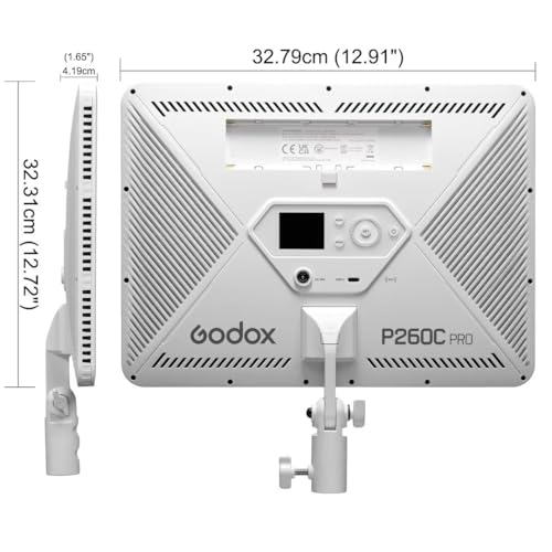 Godox P260C Pro LED Video Panel Light 45W Bi-Color 2800K- 6500K with NFC Automatic Pairing and APP Control by GODOX - Image 2