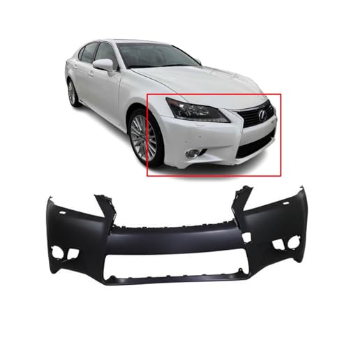 Image of FitParts Compatible with Lexus GS450h 2013 Front Bumper Cover | Primed, RWD, Sedan, Ready to Paint, OEM 521193A917, LX1000230