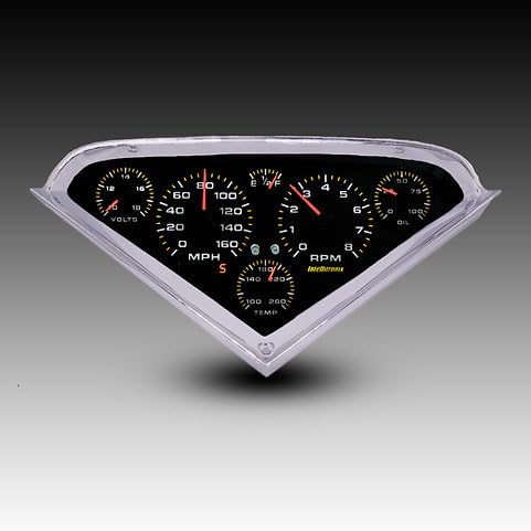 Intellitronix 1955-1959 Chevy Truck Analog Gauge Cluster Replacement, Black Faceplate, GPS Speed, Water & Oil Press Sending Units Included AP6000-S9020