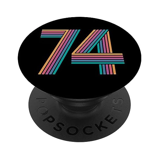 Número 74 Setenta y Cuatro Aniversario Hombres Mujeres 74 Cumpleaños PopSockets PopGrip Intercambiable