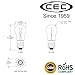 CEC Industries 6S6/120V S6 Incandescent Light Bulb, 120V, 6W, E12 Candelabra Base, (10-Pack)