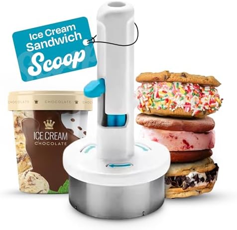 HOME NEATLY Ice Cream Sandwich Scoop, Easy Release Sandwich Cookie Scoops for Evenly Sized Gelato Scoops, Ice Cream Scoop with Trigger for Effortless Serving, Stainless Steel Food Scoopers for Kitchen