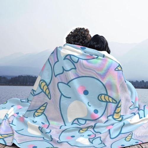 Couverture douce et chaude en micro polaire plaid poisson mignon - 6