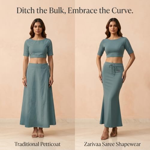 Image of Women's Saree Shapewear - Slim Fit Stretchable Petticoat for Sarees | Comfortable Waistband | Body Shaping Underskirt