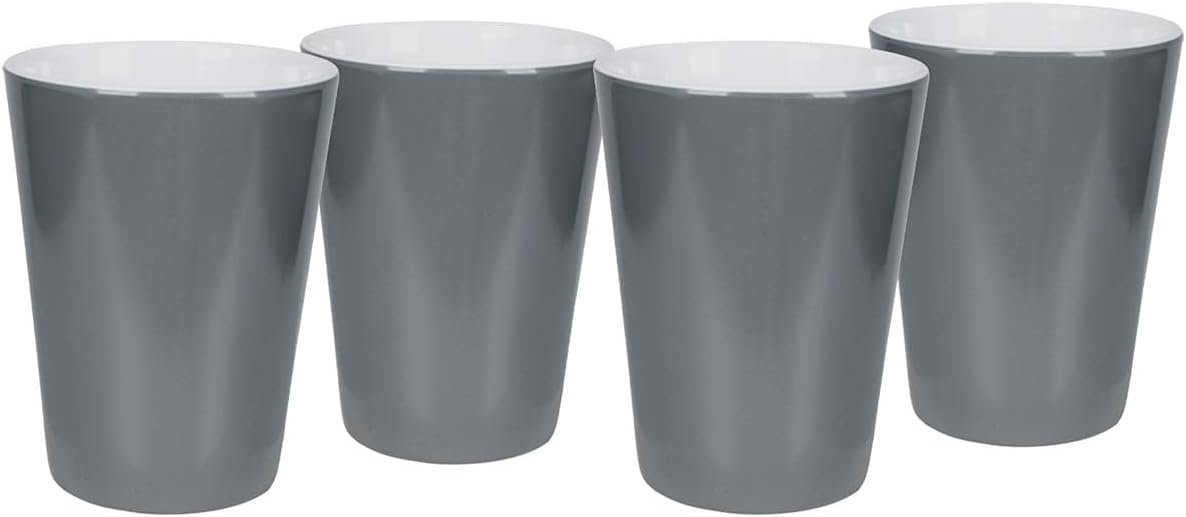 Bo-Camp BC Taza melamina 2-t. gris 4pcs