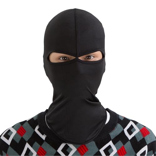 Pasamontañas negro, máscara de invierno para motocicleta, ciclismo, esquí, protección UV, forro de casco, resistente al viento, para exteriores, mantiene el calor, máscara de licra para hombres y