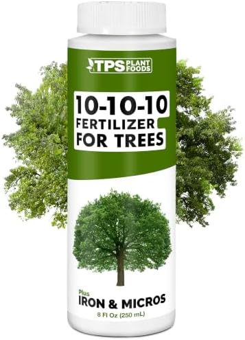 10-10-10 Fertilizer for Trees & Shrubs, Balanced NPK + Iron & Micros, 8 oz