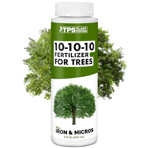 10-10-10 Fertilizer for Trees & Shrubs, Balanced NPK + Iron & Micros, 8 oz
