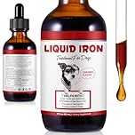 Iron Supplements for Dogs, Liquid Iron For Dogs with Folate and B12 Supports Anemia, Supplement for Anemia in Dogs, Promotes Blood Health 2 oz