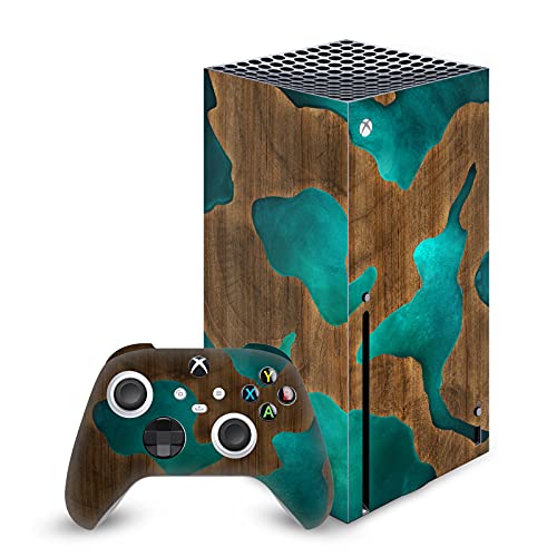 Xbox Series X skin Alyn Spiller Bois et Résine Aqua évadez-vous dans votre jeu