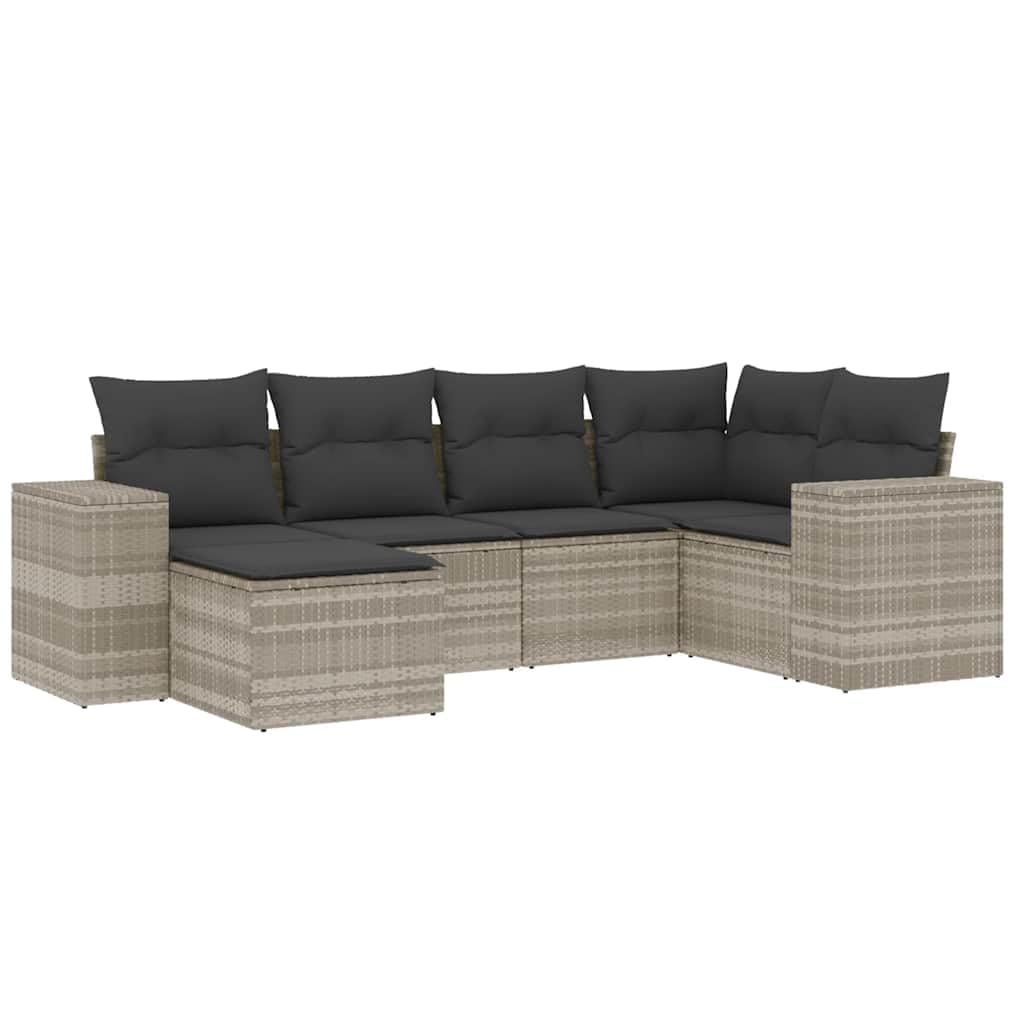 Ensemble de meubles de patio modulables et salon de jardin 6 pcs facile à entretenir