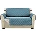 H.Versailtex Copridivano 2 Posti Impermeabile Divano Protector Mobili Coperture su due lati per Cani / Gatti Letto con Divano Slipcovers 190 x 116cm, Pietra Blu