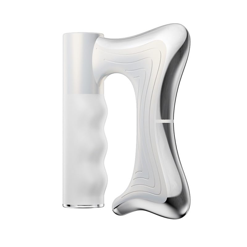 Dispositivo de contorno de cuerpo completo con calor y EMS, raspador muscular calentado for drenaje linfático y masaje de fascia, herramienta eléctrica for esculpir el cuerpo(White)