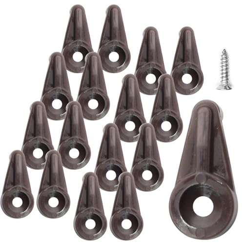 Image of 25pcs Mirror Hanging Clips, Glass Retainer Clips, Plastic Mirror Mounting Clips Hanging Hardware for Fixing Window Glass Cabinet Door (Brown)