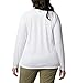 Columbia Womens PFG Tidal Tee II Long Sleeve Sun Protection Shirt, White/Cirrus Grey Logo, X-Large