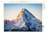 CALVENDO Puzzle Winterlicht am Watzmann | 1000 Teile Lege-Größe 64 x 48 cm Foto-Puzzle für glückliche Stunden