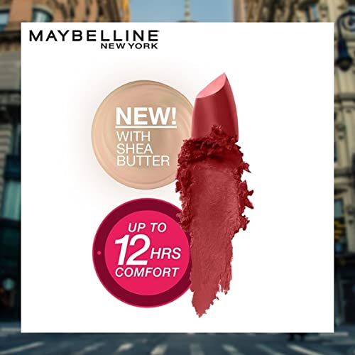 Image of Maybelline New York Matte Lipstick, Intense Colour, Moisturised Lips, 807 Dried Rose, 3.9g & Maybelline New York Matte Lipstick, Intense Colour, Moisturised Lips, 676 East Village Rose, 3.9g