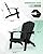 YEFU Oversized Adirondack Chair with Cup-Holder,Plastic Outdoor Fire Pit Chair, Weather Resistant, Poly Lumber Chair, Used in Patio, Lawn, Deck,Heavty Duty,Weight Capacity 450lbs-Black