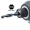 6 Pack Combination Drill Tap Bit Set Black Nitride Coated Screw Tapping Threading SAE Size 6-32NC 8-32NC 10-24NC 10-32NC 12-24NC 1/4-20NC for Power Drills & Drivers