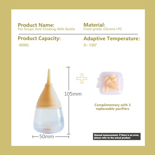 Kitten-Bottles-for-NursingPuppy-Bottles-for-Nursing-Puppy-Milk-Anti-Choking-Puppy-Feeder-Designwith-3pcs-Replaceable-and-Reusable-Silicone-Nipples-for-Feeding-Newborn-Pets-Yellow-40ml3pcs - Cucciolini Doodles   Kitten-Bottles-for-NursingPuppy-Bottles-for-Nursing-Puppy-Milk-Anti-Choking-Puppy-Feeder-Designwith-3pcs-Replaceable-and-Reusable-Silicone-Nipples-for-Feeding-Newborn-Pets-Yellow-40ml3pcs